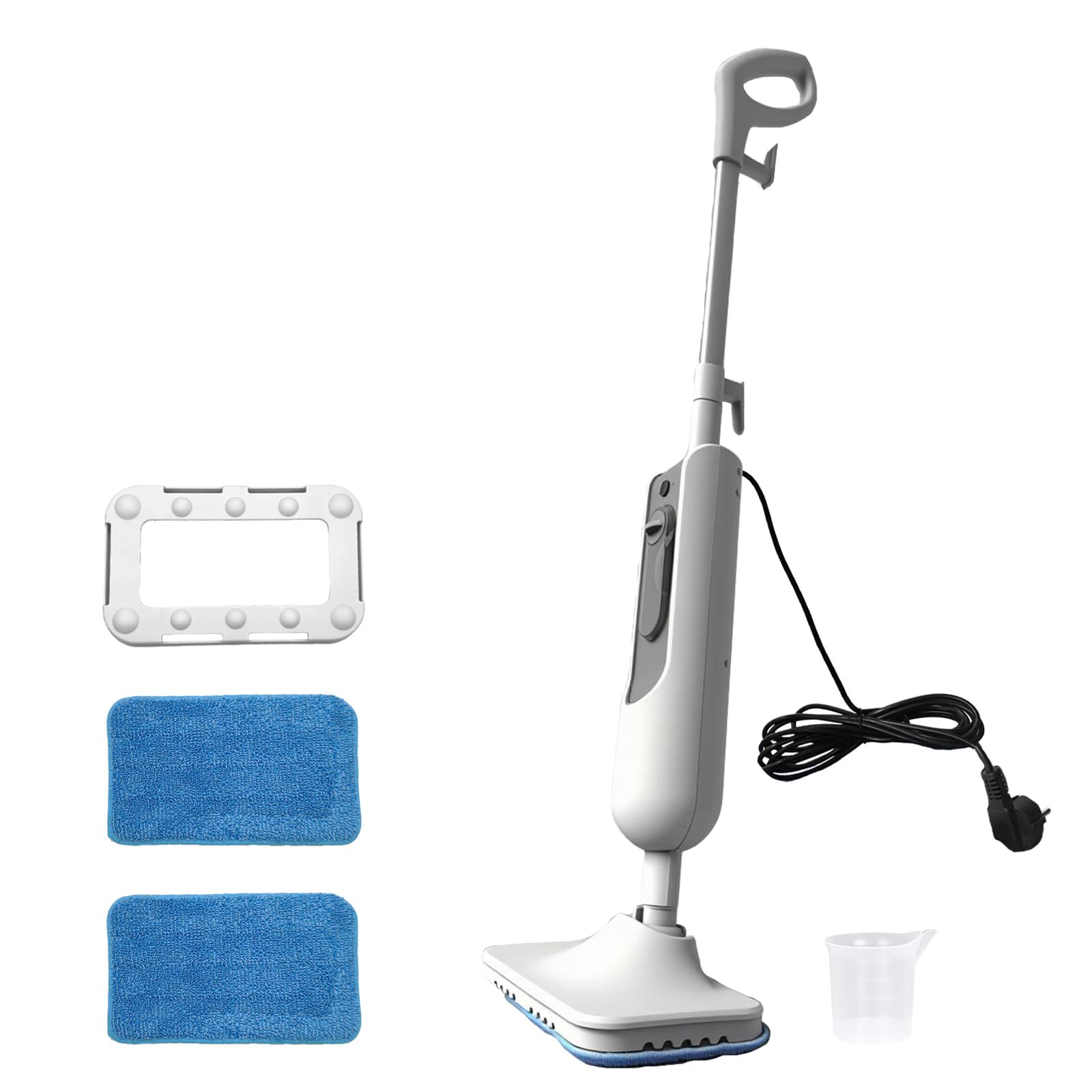 Rotierender Dampfreiniger Mop– Leistungsstarker Elektrischer Dampfbesen Reiniger mit verstellbarem Dampf, langem Kabel & großem Wassertank für alle Bodenbeläge