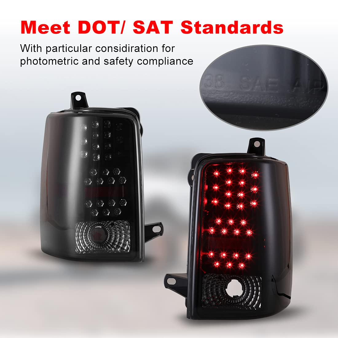 Buy LED Tail Lights Assembly for 1997 1998 Jeep Grand Cherokee, ROXX