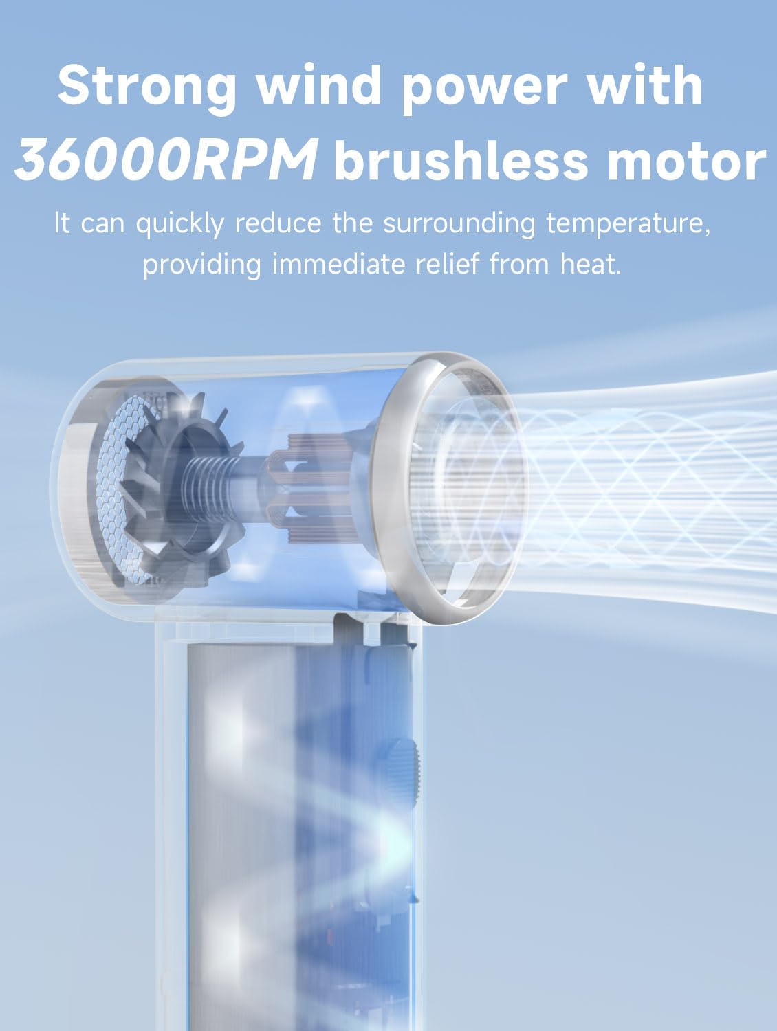 Kica Jetfan Mini Ventilatore Portatile,Ventilatore da Tavolo Silenzioso Ricaricabile Tramite USB,Ventilatore 3000mAh batteria[14ore di lavoro],Velocità regolabile liberamente,Scocca in metallo,Rosso