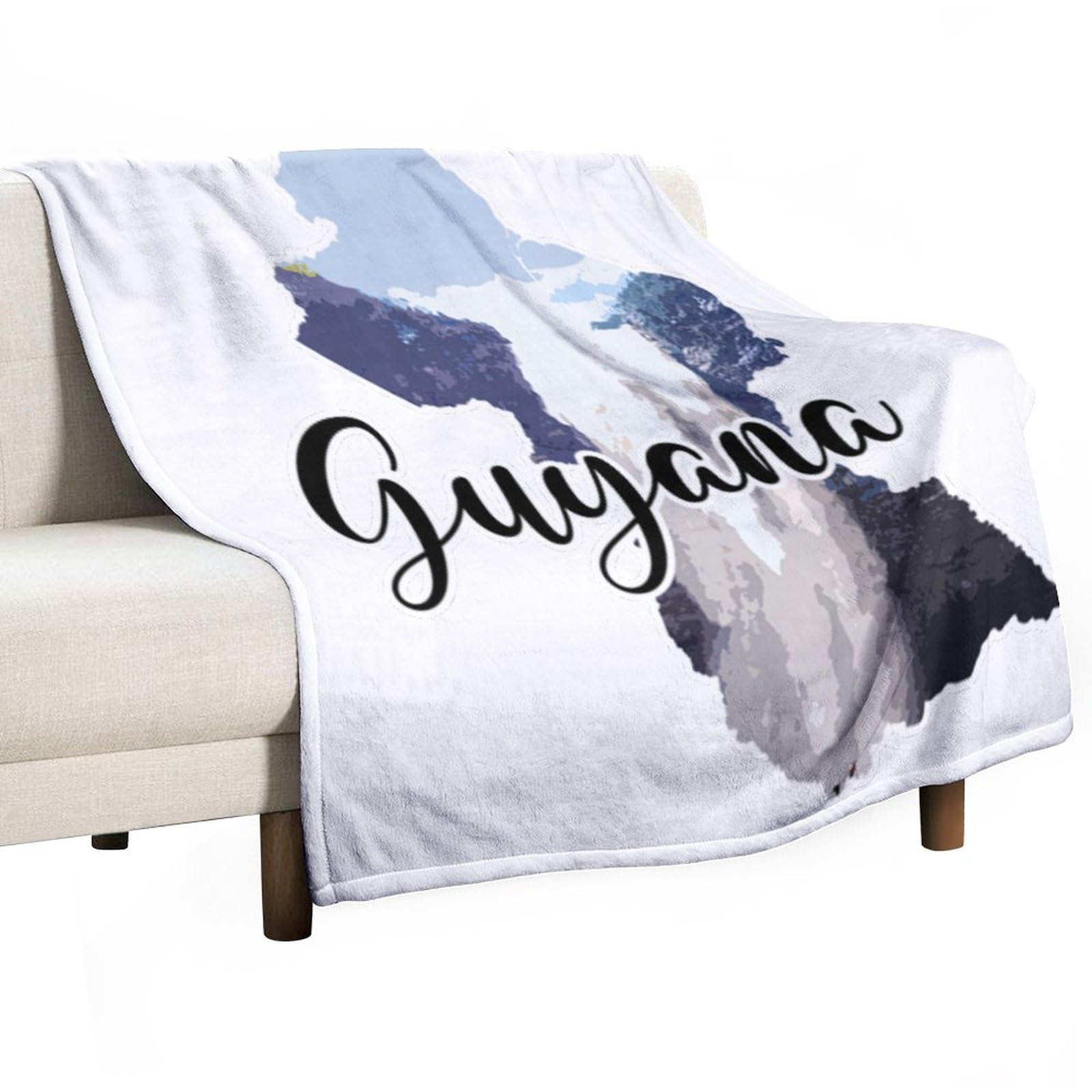 Couverture douce et pelucheuse Guyane plaid decoration multicolore