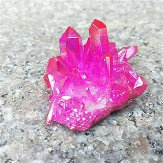 FOCCAR Espécimen de racimo de Piedra de Cuarzo Aura de Cristal Rojo Rosa Natural 150g-550g Adecuado for decoración de Muebles Cristal (Color : 510g-550g)