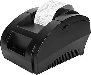 58MM Thermal Printer, 90mm s Mini POS Receipt Printer with USB Interface for Win for Linux, 203DPI Desktop Thermal Receipt Printer for Small Business Shop Restaurant (USB US Plug)