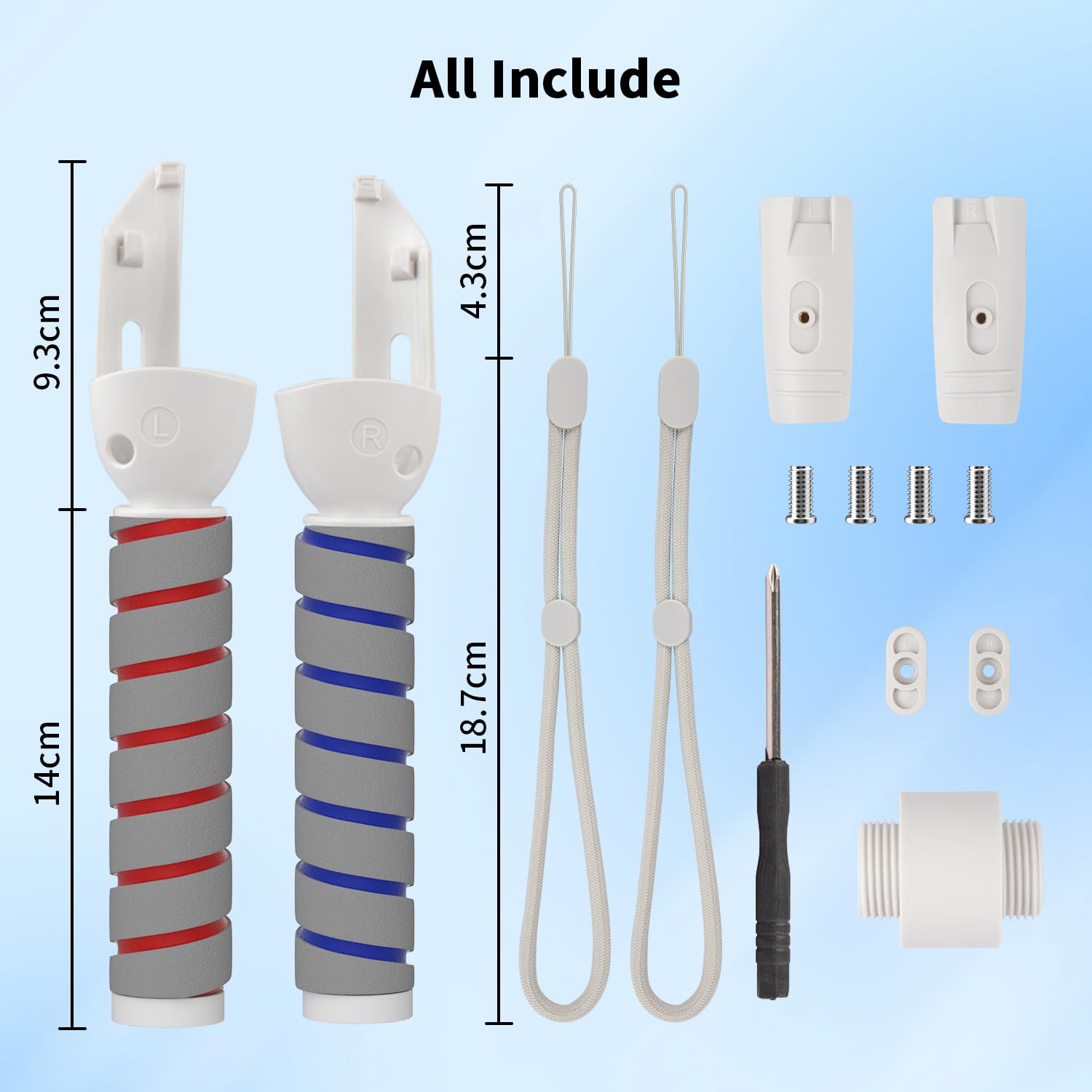 Poignées d'extension à Double poignée pour Manette Quest 3, Accessoires de Manette, Accessoires de poignée VR, pour Jouer à Quest 3 Beat Saber Gorilla Tag Long Arm Handle Extender