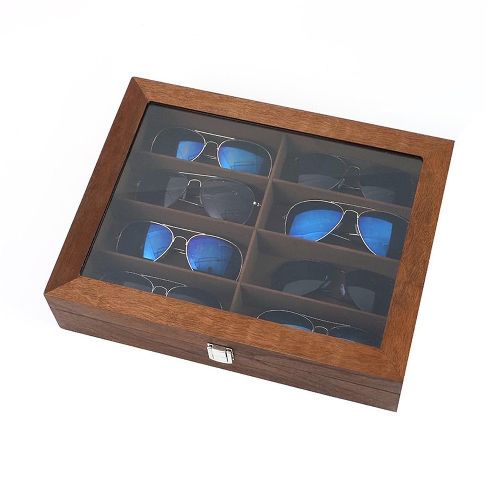 Occhiali Espositore Espositore for Occhiali da Sole in Legno, Porta Occhiali E Orologi Sunglasses