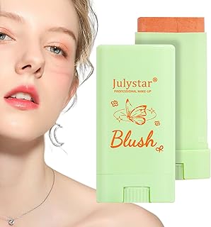 Bastão de Blush Essence, Stick Blush Creme para Bochechas, Blush natural brilhante brilho rosto blush para bochecha altamente pigmentado blush maquiagem fácil de misturar blush de maquiagem Thaely