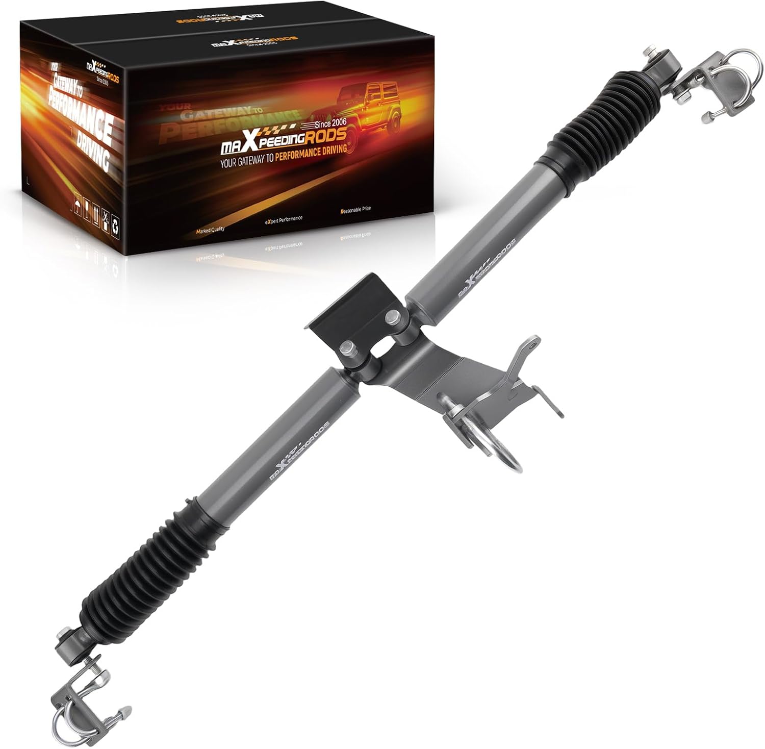 maXpeedingrods Dual Steering Stabilizer for Jeep Wrangler JL Gladiator JT 2018-2026, for 2.5-8" Lift, Improve Steering Control & Easy to Install, G1 Version