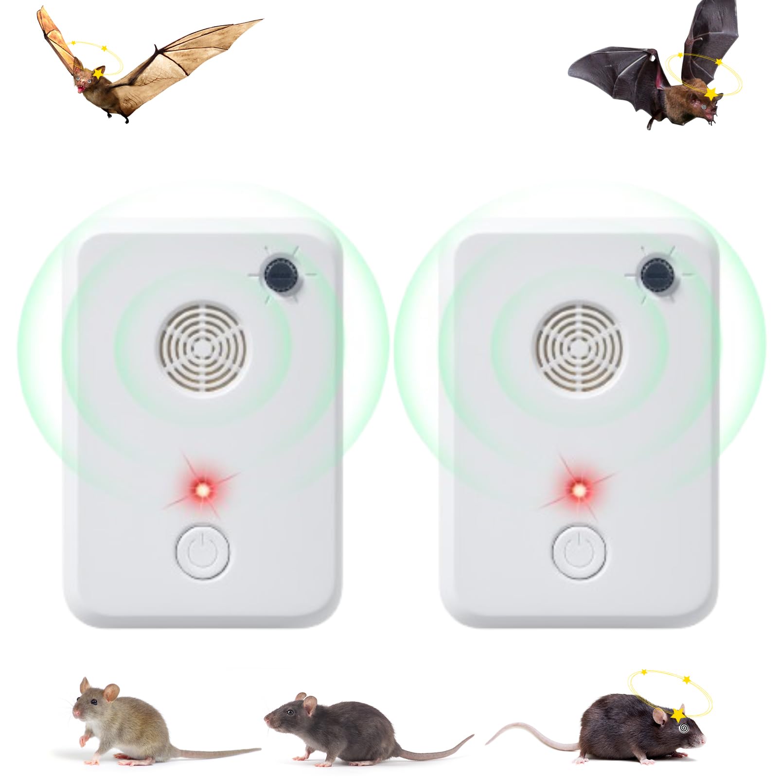 Dispositivi di Detergenza per Pipistrelli: Inserisci il Detergente per Pipistrelli per Attico, Esterni e Interni - Sistema di Rimozione e Tenuta Lontano dei Pipistrelli per Veranda, Casa, Amichevole