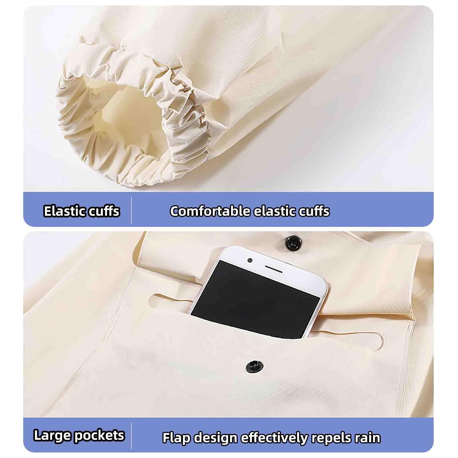 JUSHZ Giacche impermeabili poncho antipioggia mantella mantellina pioggia | Impermeabile adulto bici uomo trekking donna Spesso Lungo Viaggio Escursionismo Portatile