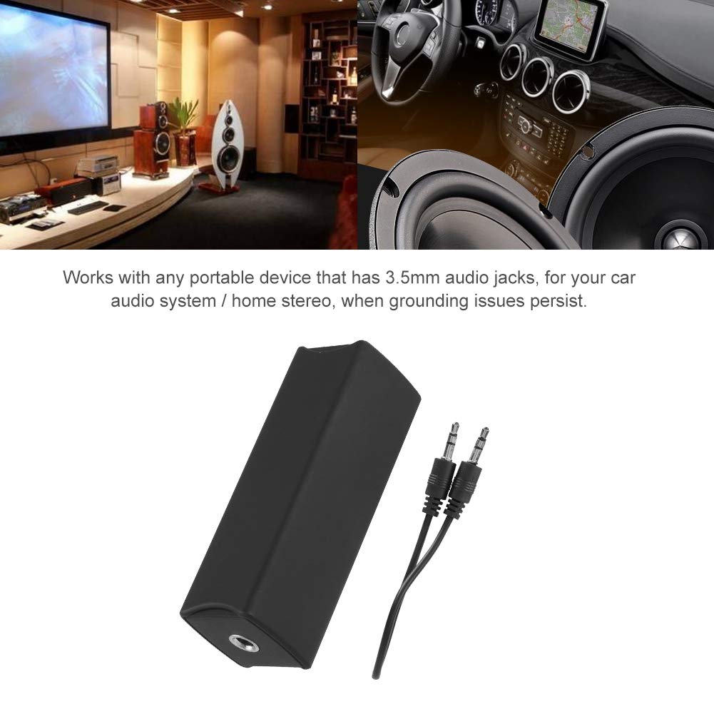 Sonew Ground Loop Noise Isolator Noise Filter Eliminator with 3.5mm Audio Cable for Car Stereo Systems and Home Audio Systems