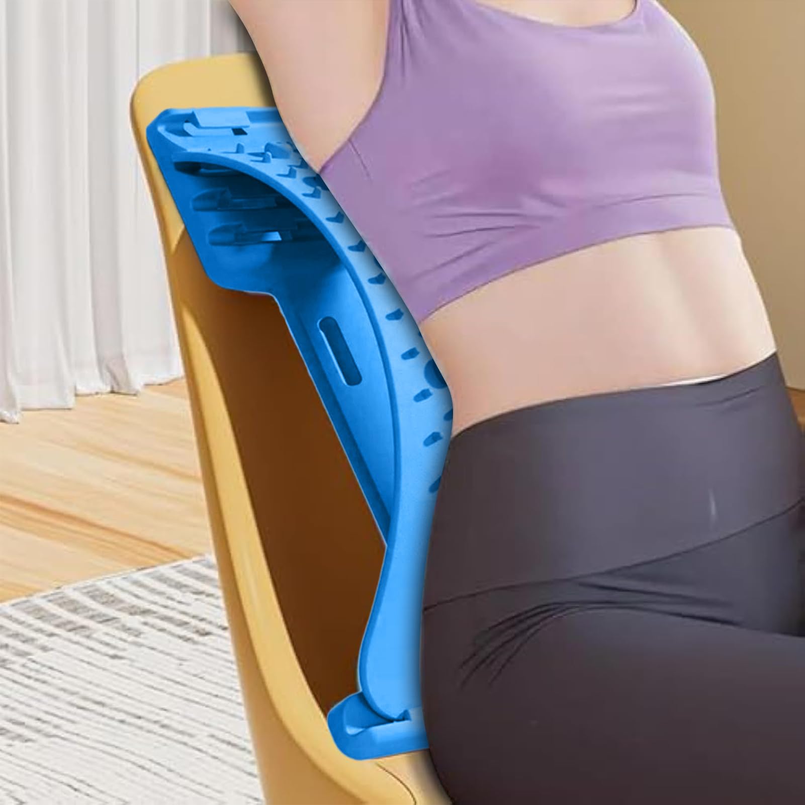 Étirement Lombaire,Massage Dorsal Ajustable 4 Niveaux | Planche de Massage pour le Dos - pour Récupération Musculaire Étudiants Adultes Séniors Yoga Pilates Gym Maison Soulagement Fatigue