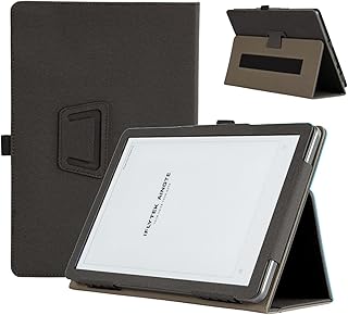 For iFLYTEK AINOTE 2 用 ケース カバー KONXISA タブレット PUレザー素材 磁気吸着 ペン挿し穴付き ブラケット機能 耐汚れ 耐傷 耐衝撃 全面保護カバー（ブラック）
