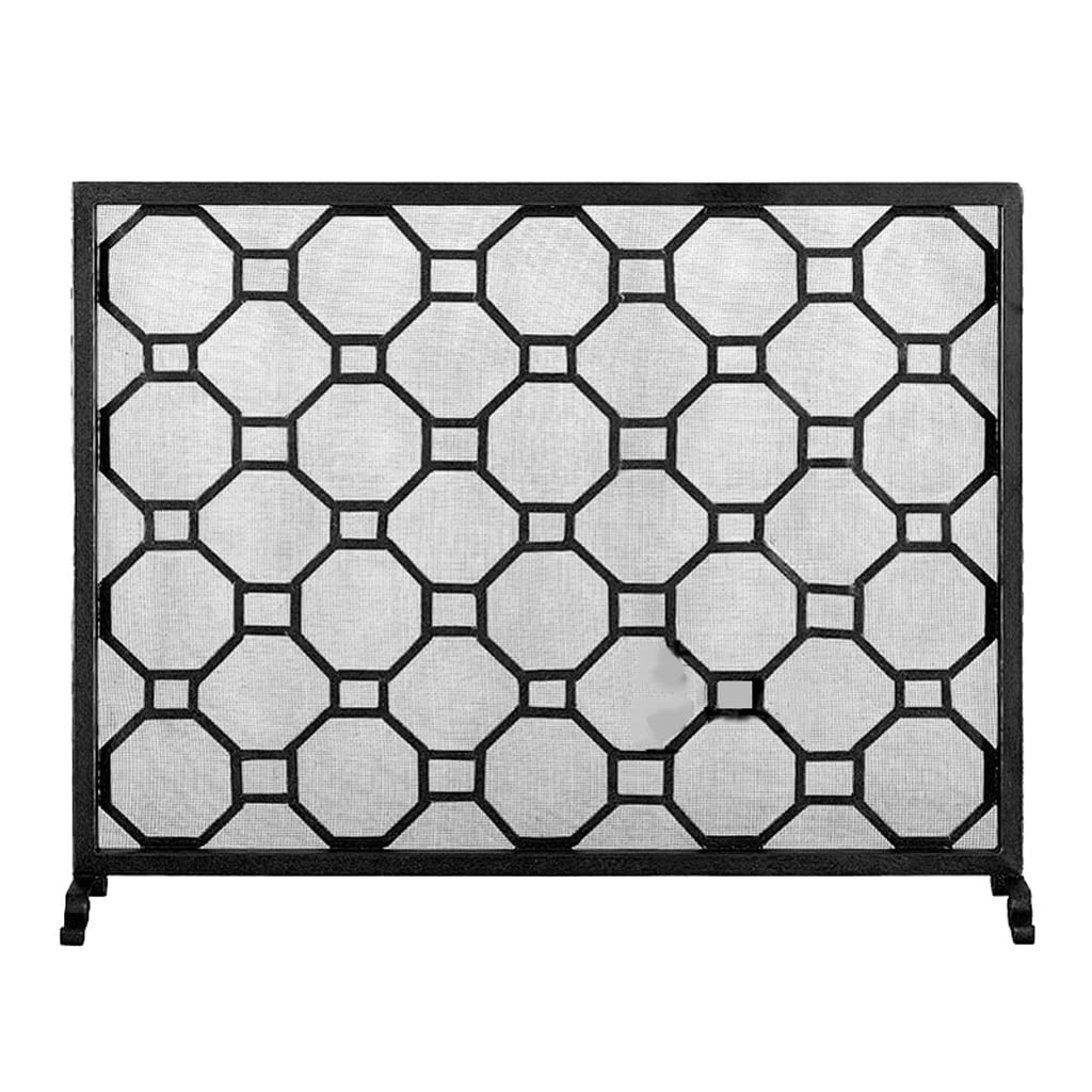 Schermi per Caminetti di Guardia Semplice Schermo da camino in ferro battuto Schermo PAVIMENTO PAVIMENTO Guardio for la casa con rivestimento for camino da camino recinto Accessori per Caminetti in Re