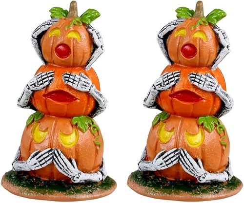 Lemax Village Collection - Spooky Town - Juego de 2 muñecos de nieve de calabaza #34073