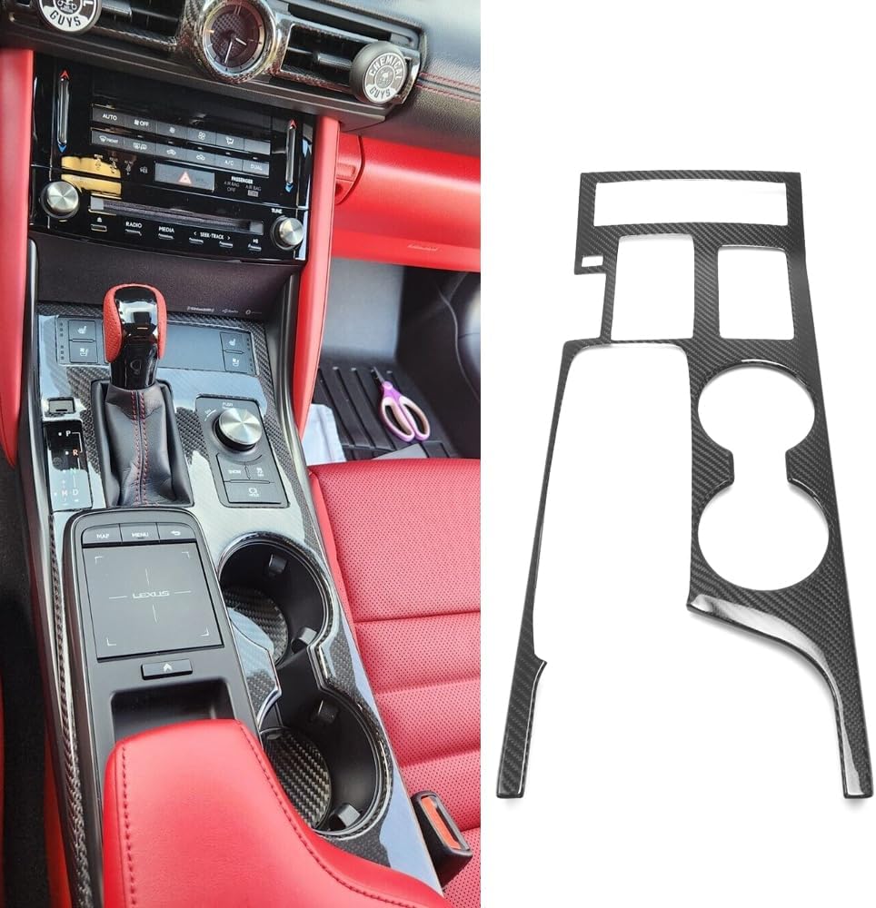 Genuine Carbon Fiber Gear Shift Panel for Lexus IS300 IS350 IS500 F Sport Performance 2021 2022 2023 2024, IS500 Shift Knob Panel
