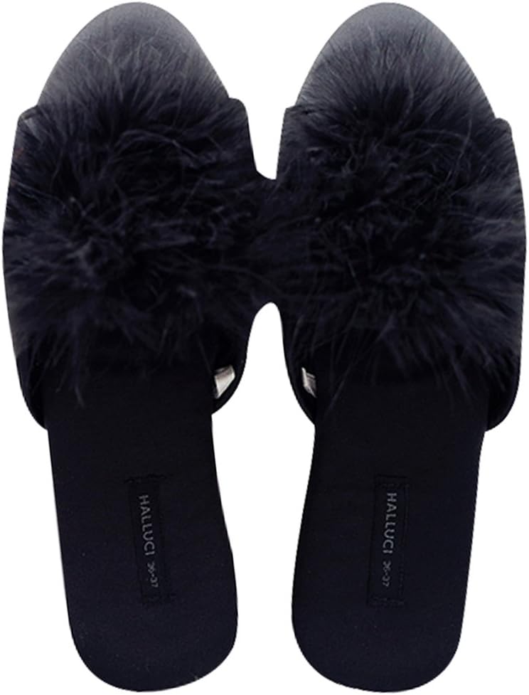 Women's Cozy Satin Peep Toe Memory Foam House Slippers