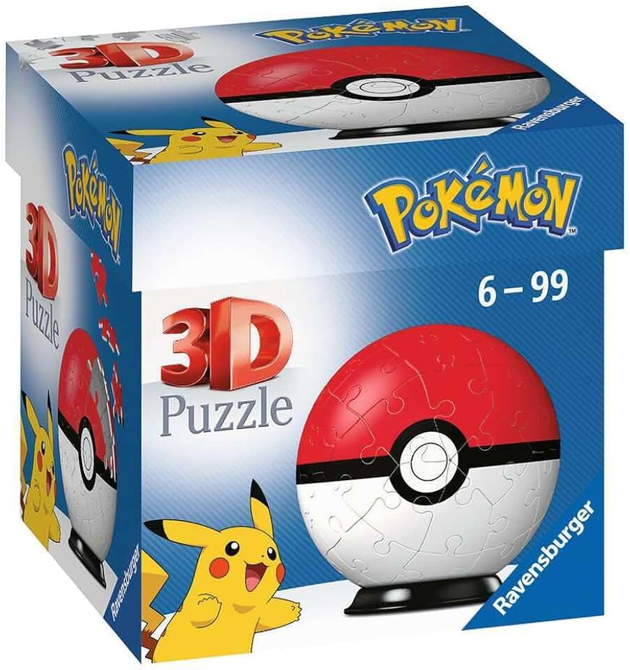 Ravensburger 精靈寶可夢 Pokeball - 3D 拼圖球適合 6 歲以上兒童 - 54 塊 - 無需膠水