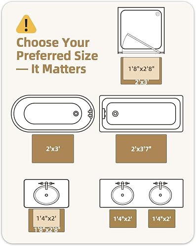 Miniatura 2 de Color&Geometry Alfombra de baño pequeña color beige de 15 x 23 pulgadas, antideslizante, absorbente, suave, lavable, tapete de baño grueso, tapete