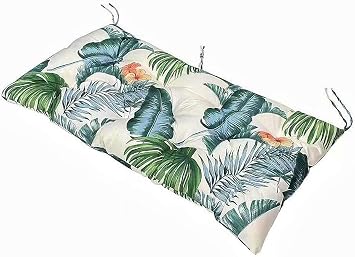 Srutirbo Waterproof Outdoor Bench Cushion, 48"x20", Swing Cushion Patio Furniture Cushions 3 Seater, for Garden Patio Furniture Lounger Bench Leaf, 48x20 in