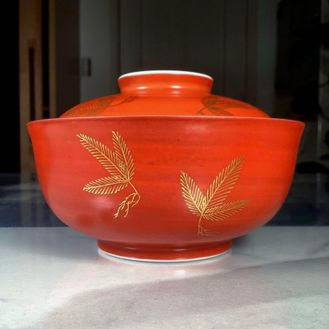 たち吉 蓋付椀 煮物椀 5客 蓋付き煮物椀 5個セット 赤い