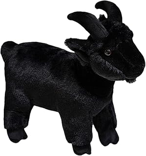 ARSBORUI Goat Plush Toy 30 cm Goat Cuddly Toy Realistic Goat Stuffed Toy Kaw-aii Goat Plush Toy Soft Goat Plush Toy Goat Plushie Gift for Children Adults (Black)