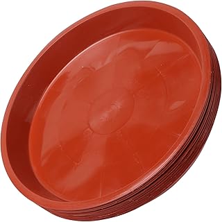Hemoton 10 peças de bandejas de bonsai para vaso de flores de bonsai, suportes para bandejas de bonsai, cerâmica, pires, plantas, vaso de flores, bandeja de jardinagem (vermelha)