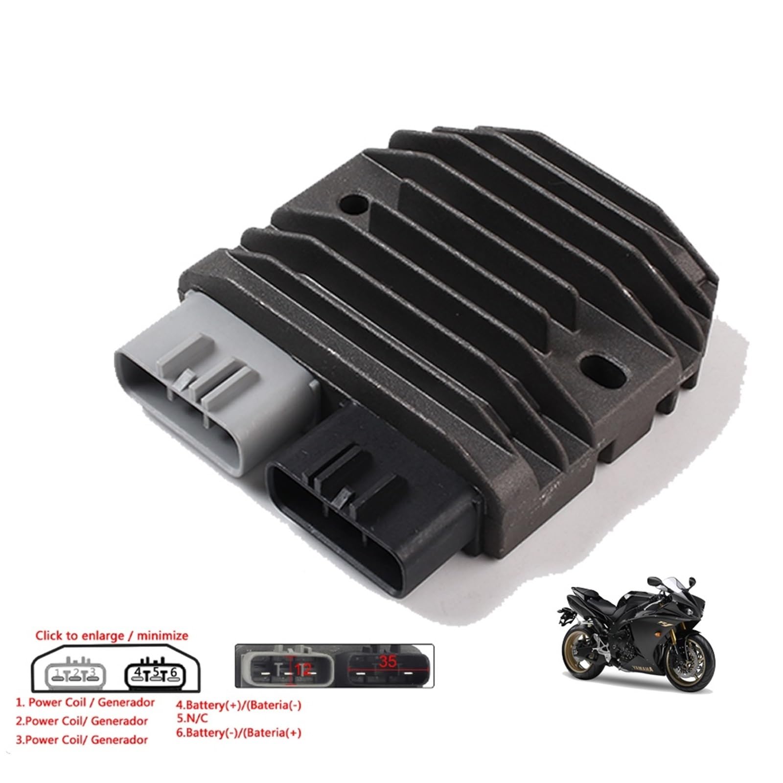 Prostownik Napięcia Regulator napięcia motocykla prostownik pasujący do Yamahy 2002-2014 YZF R1 FZ1 FJR1300 2003 2004 2005 2006 2007 2008