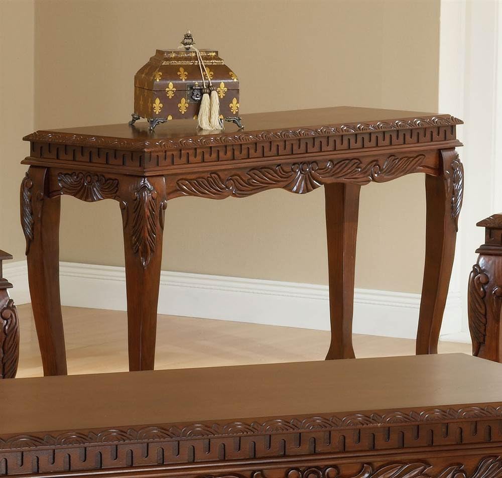 Bernards Carved Sofa Table