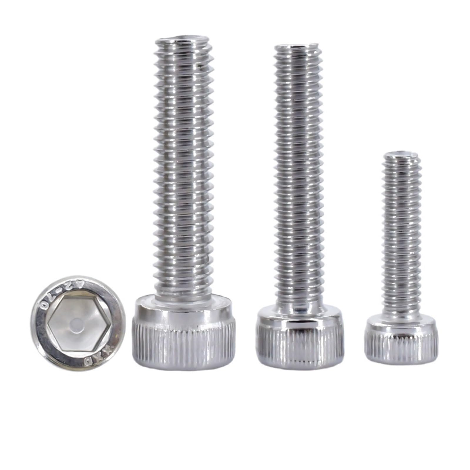 Bulloni a testa esagonale incassata, 20 pz 304 In Acciaio Inox Esagonale Vite A Esagono Incassato DIN912(50mm,M1.6)