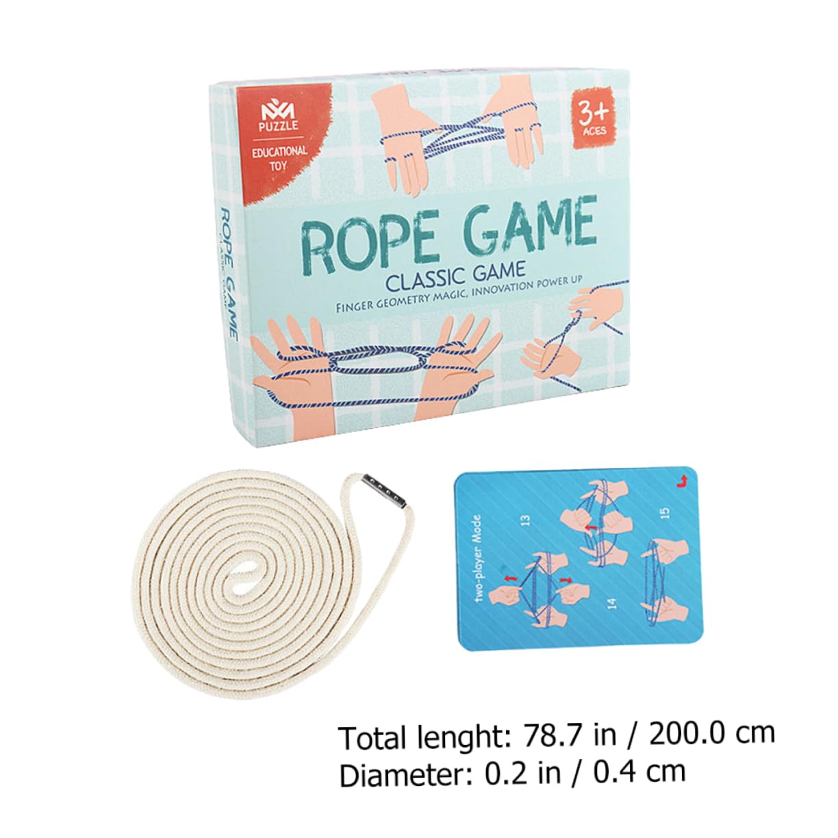 Kisangel 1 Set Cradle Rope Game Finger String for Enhance Teamwork Communication Skills for Parties Educational Fun