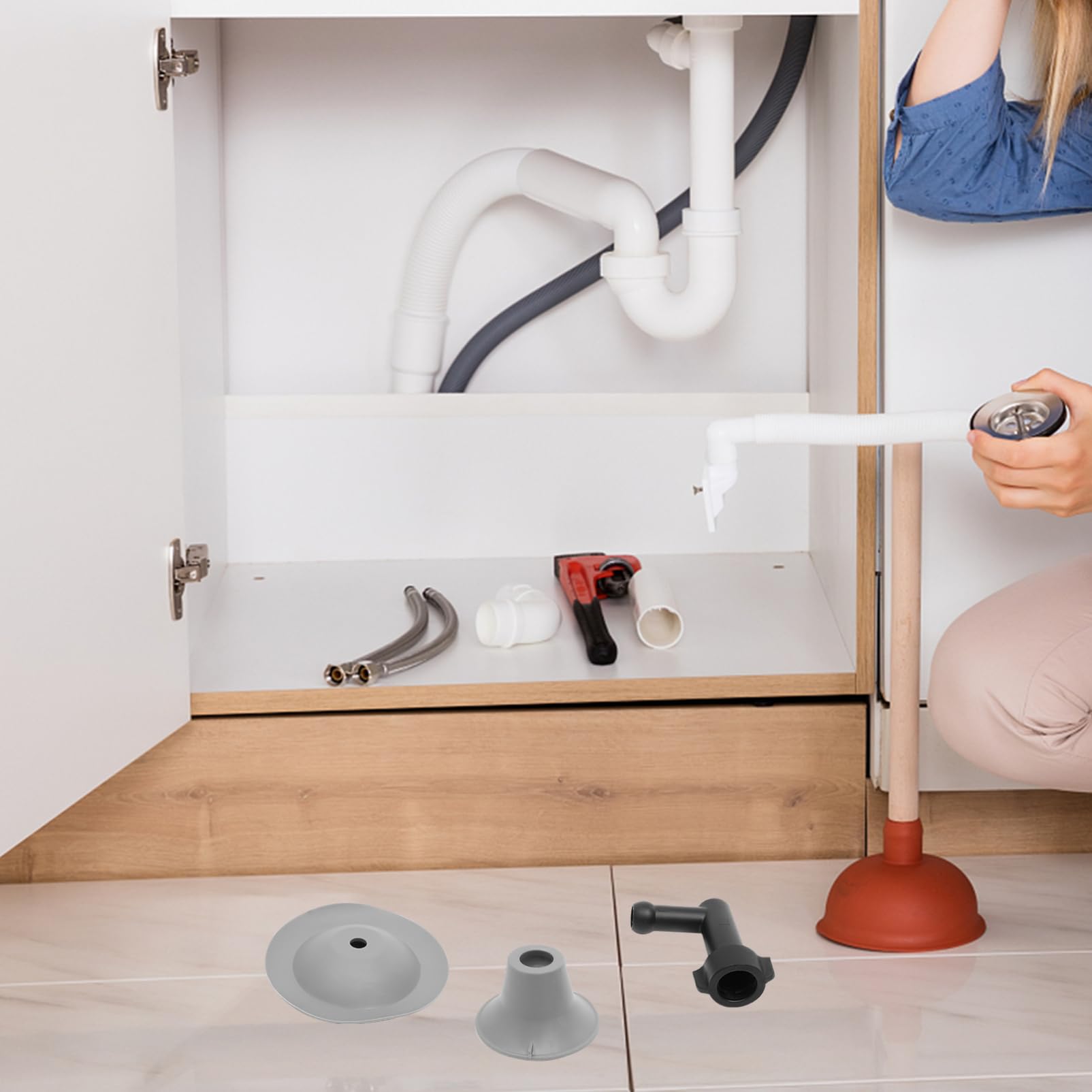 Déboucheur De Toilettes Flexible Piston De Vidange Ergonomique Pour Wc Nettoyeur De Canalisations Déboucheur De Lavabo Et Évier