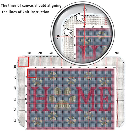 ROCKY&CHAO Myriad Choices Myriad Choices Latch Hook Rug Kits 60x40cm DIY Craft Carpet Making Cushion Needlework Cushion Home Decoration for Beginners Adults Kids (Home) - Image 3