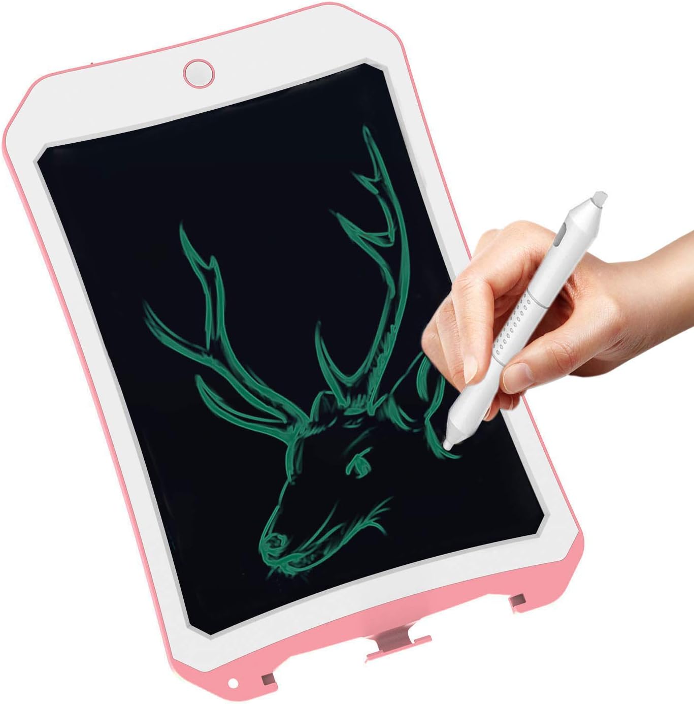 JRD&BS WINL 8.5 Inch Writing &Drawing Board Doodle Pad Toys for Kids, LCD Writing Tablet with Stylus Smart Paper for Drawing Writer Birthday Gifts for 4-7 Years Old Kids & Adults(Pink-white2)