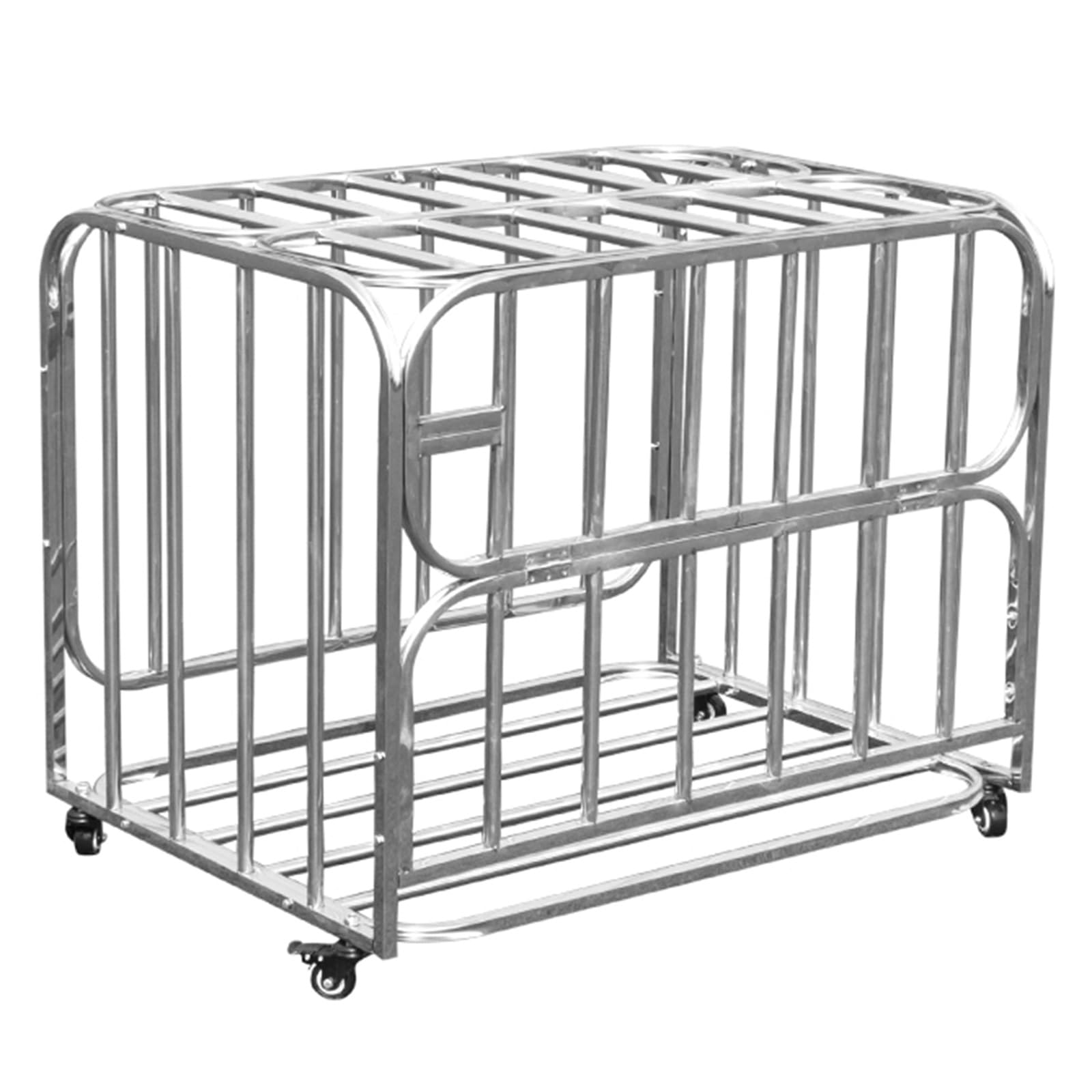 Cage à balles de Grande capacité pour Ballons de Basket, Organisateur de Chariot à balles de Gymnastique pour Garage, école, bac de Rangement pour balles roulan(L(120x80x90cm)