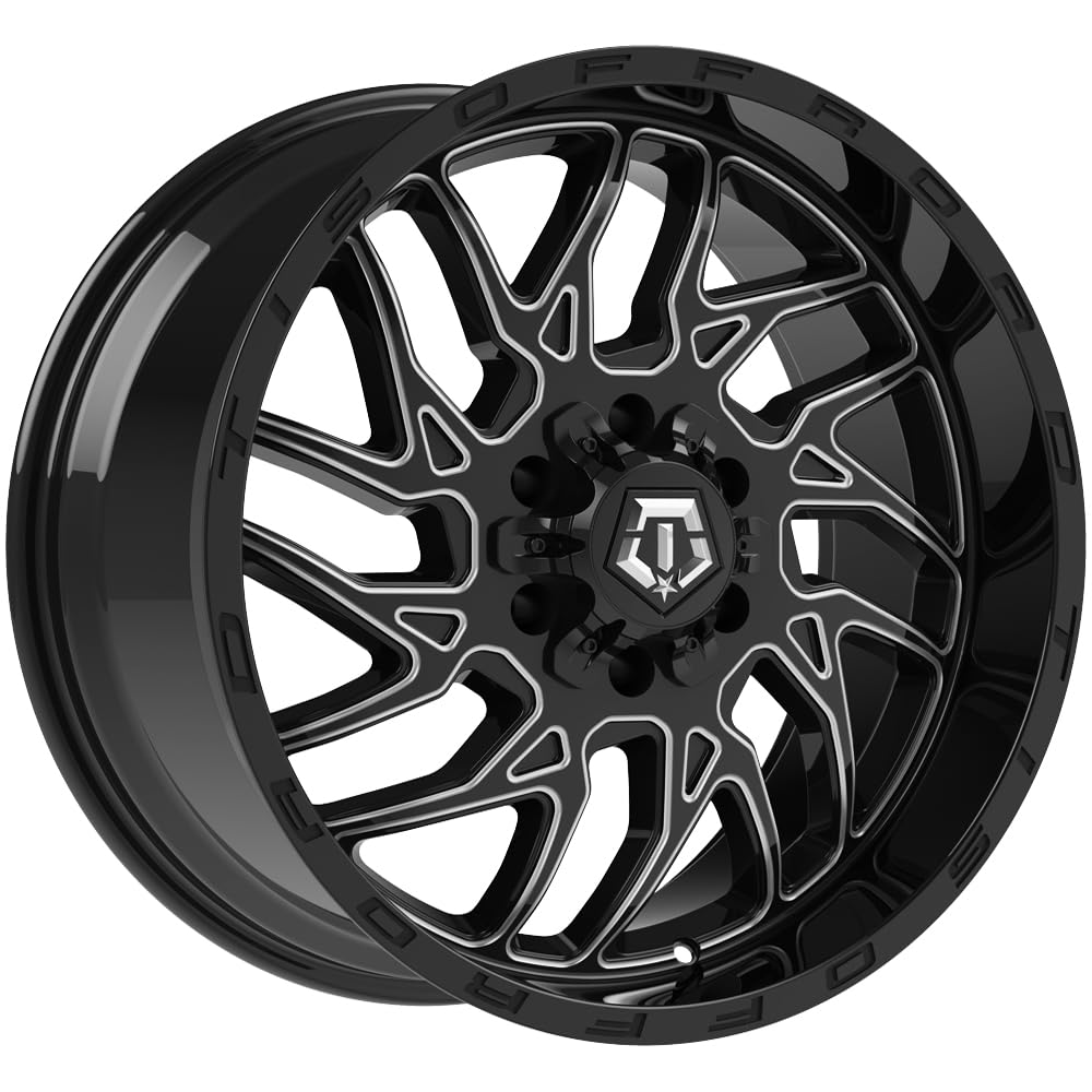 Amazon.com: TIS 544BM 2.0 20X10 Gloss Black w/Milled Accents Wheel