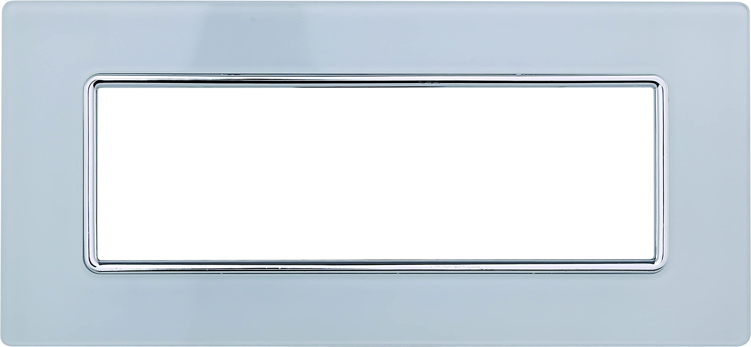 Plaque en verre compatible avec série Bticino Matix 6 modules blanc interrupteur