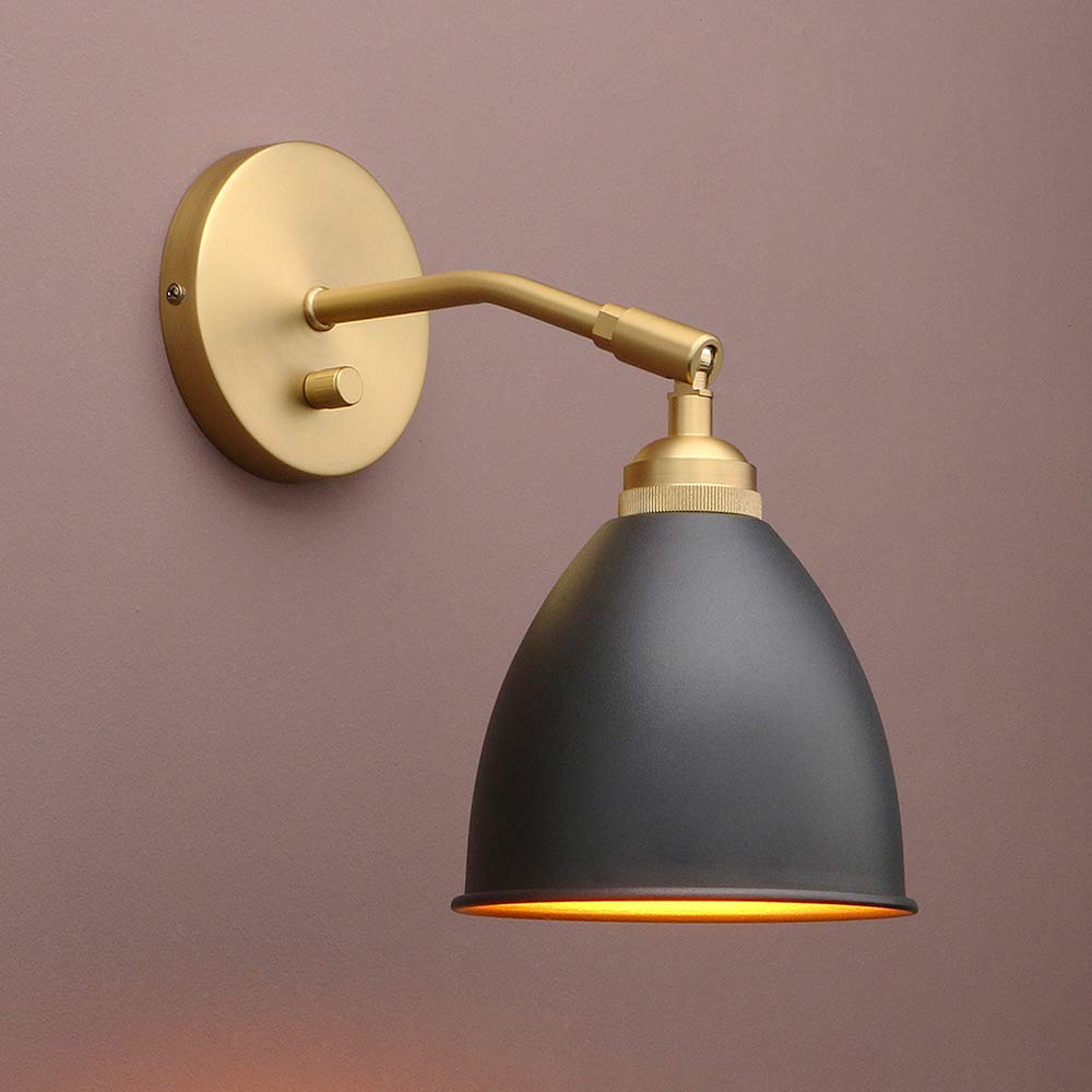 Luz de Pared de Metal de Loft Industrial, luz de Pared de Apliques conmutada y regañones, E27 Lámpara de Pared Vintage para Sala de Estar Café de restaurantes de Dormitorio de Cocina
