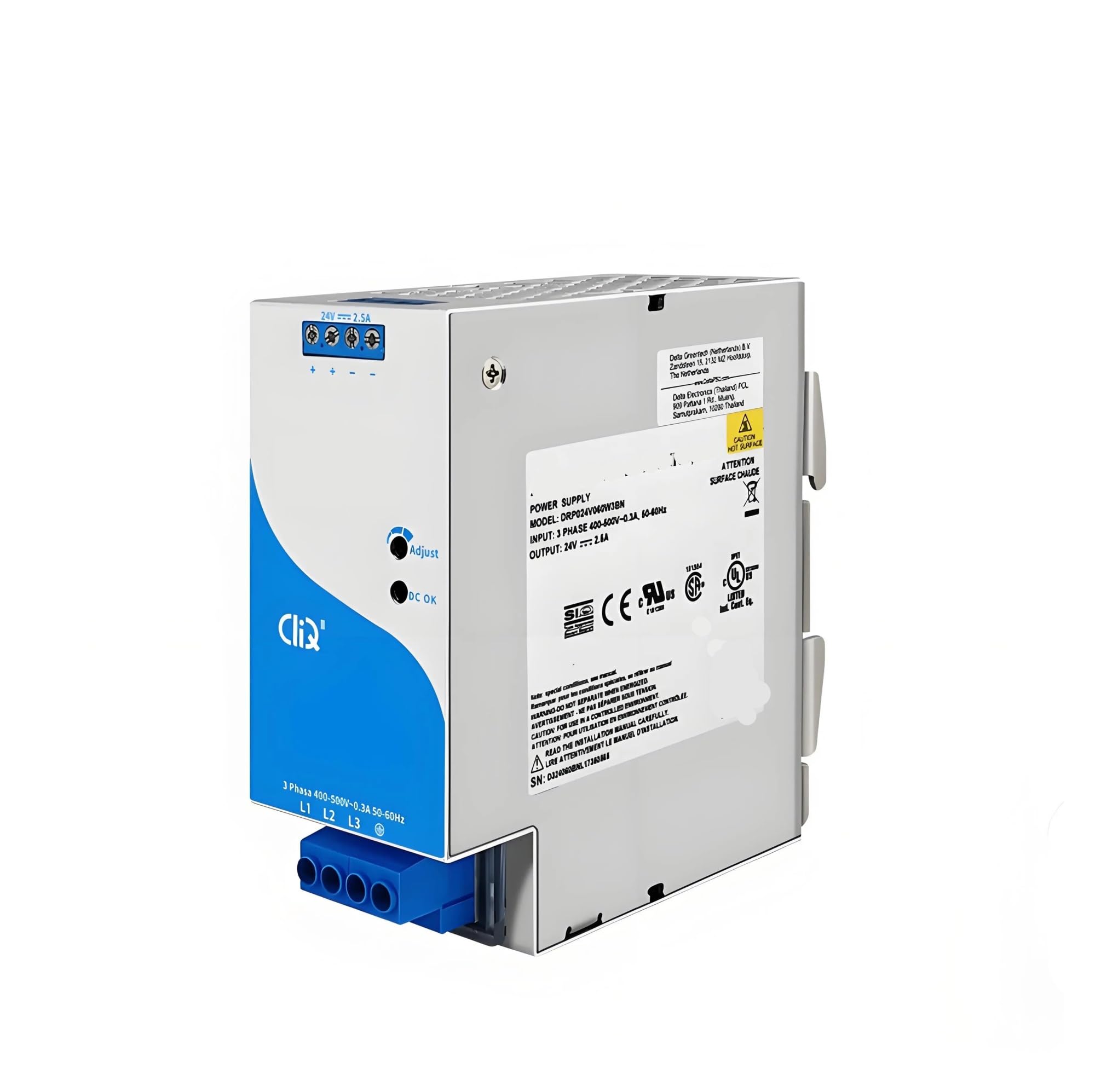 JJKKOZVQF DRP024V060W3BN Switching Power Supply DRP Power Supply 24V 2.5A 60W Input 380V