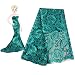 KENLACE 5Yards/Lot Swiss voile laces African Lace Fabric green Nigerian French lace Fabric African Tulle Lace Fabric For Women Party Dresses (Green)