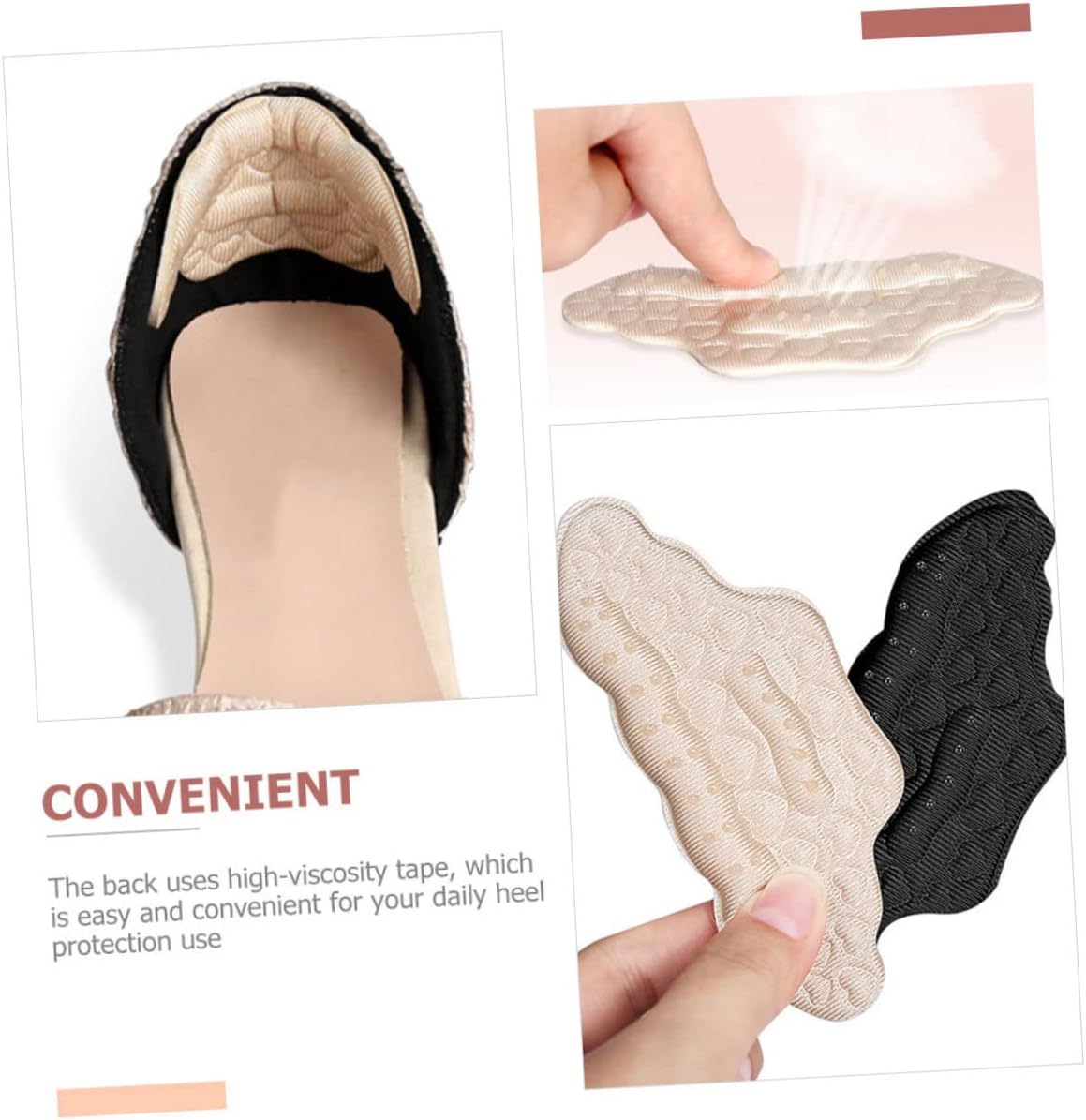 Gatuida 30pairs High Heel Non Slip Foot Pads Inserts Adhesive Heel Cushion Liners for Women Shoes Wear-Resistant and Comfortable