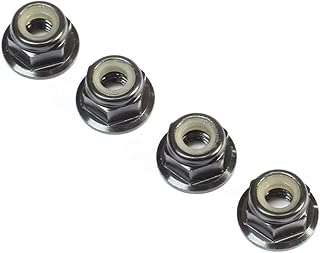 TEAM LOSI RACING Black Alum Flanged Locknut M4 x 0.7mm x 7mm 4 TLR236009 Elec Car/Truck Replacement Parts