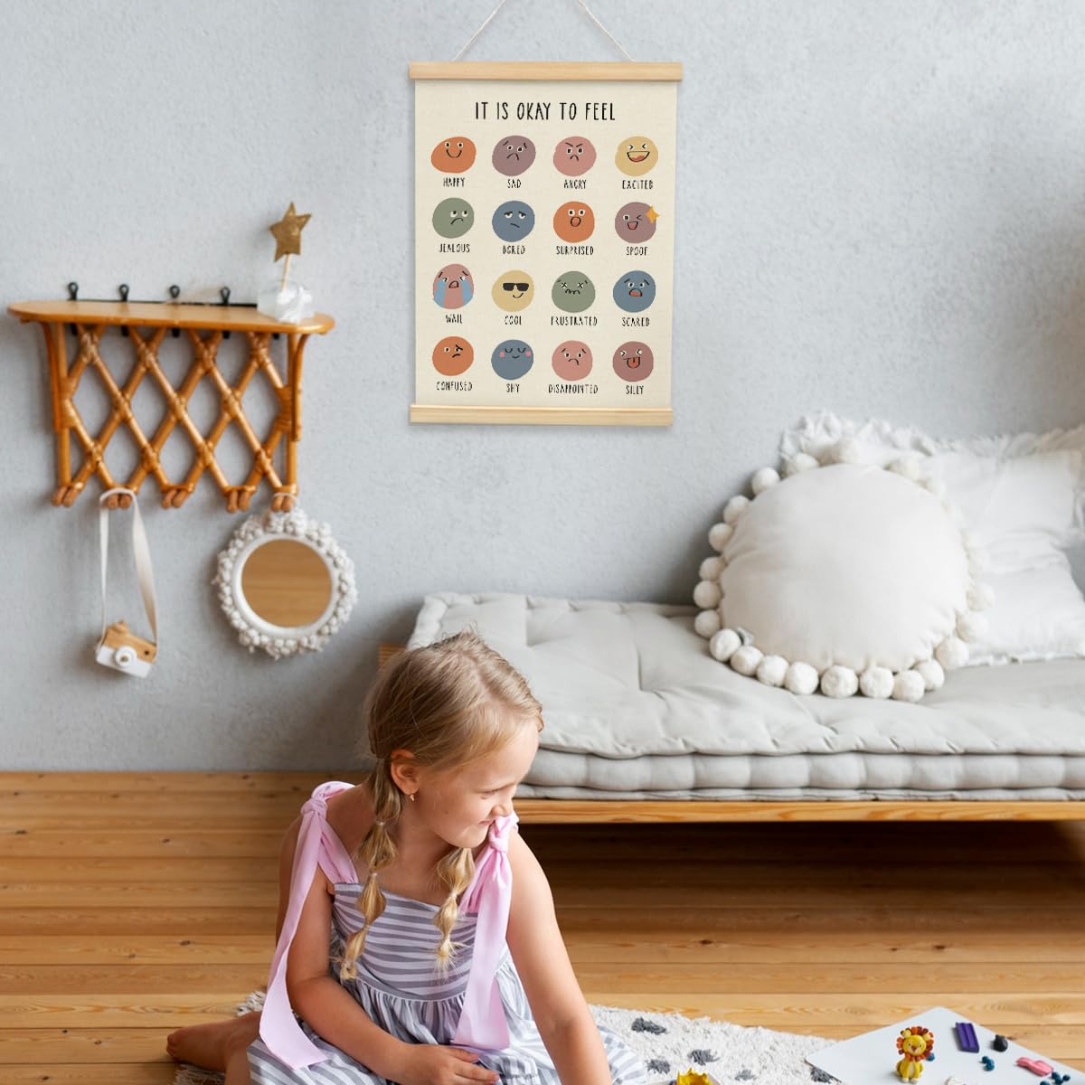 Wooden Emotion Box For Calm Down Corner & Therapy Office - Express Feelings With Fun Faces - View #7