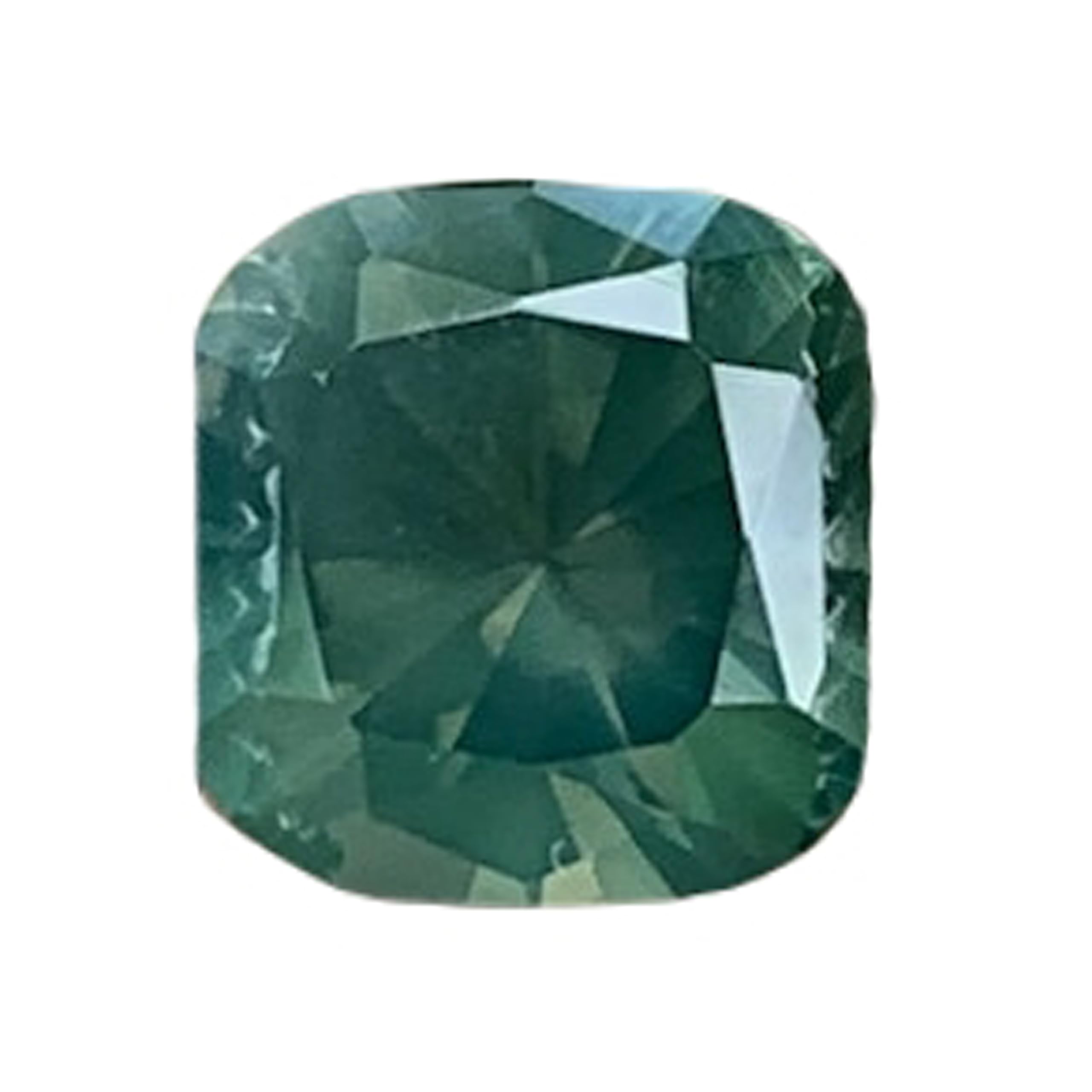 Saphir vert coussin naturel idéal pour offrir un bijou unique