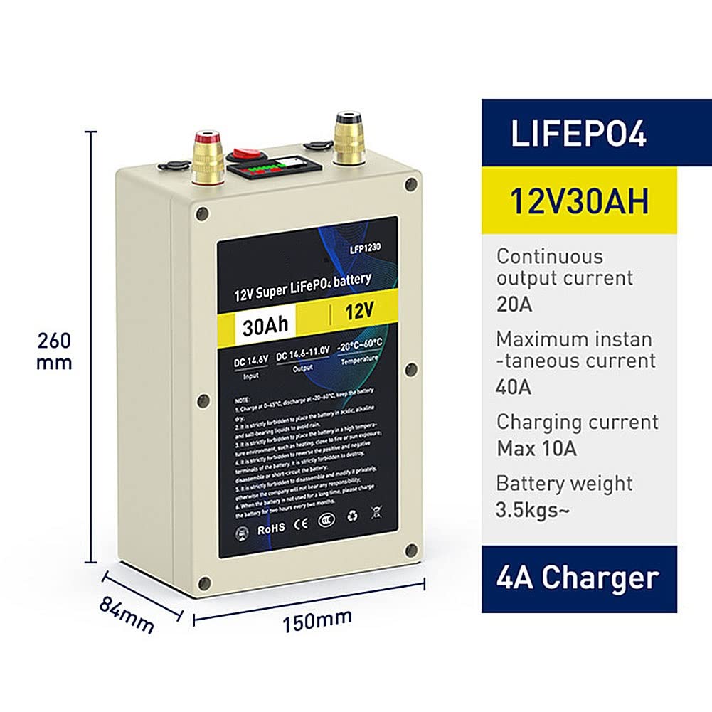 Amazon.co.jp: 【 12V 30AH】リン酸鉄リチウムイオンバッテリー