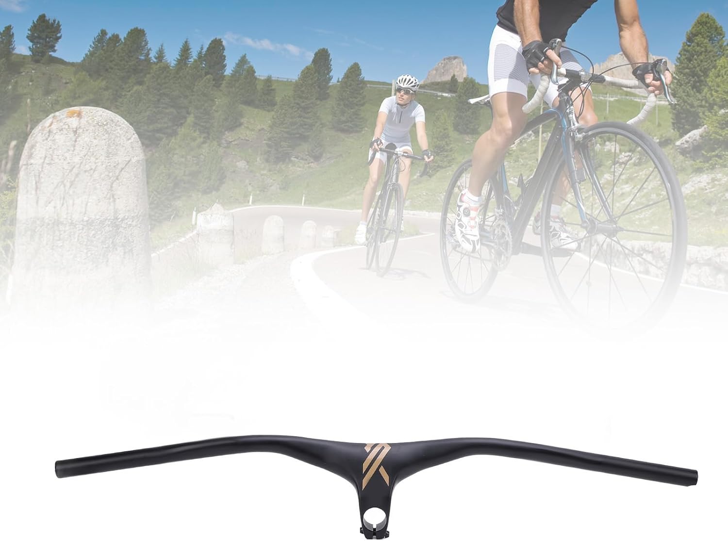 RiToEasysports Mountain Cycling Handlebar, Aluminum Alloy Integrated Handlebar Comfortable Grip Cycling Riser Handlebar Lightweight Cycling Handlebar for Mountain Cycling