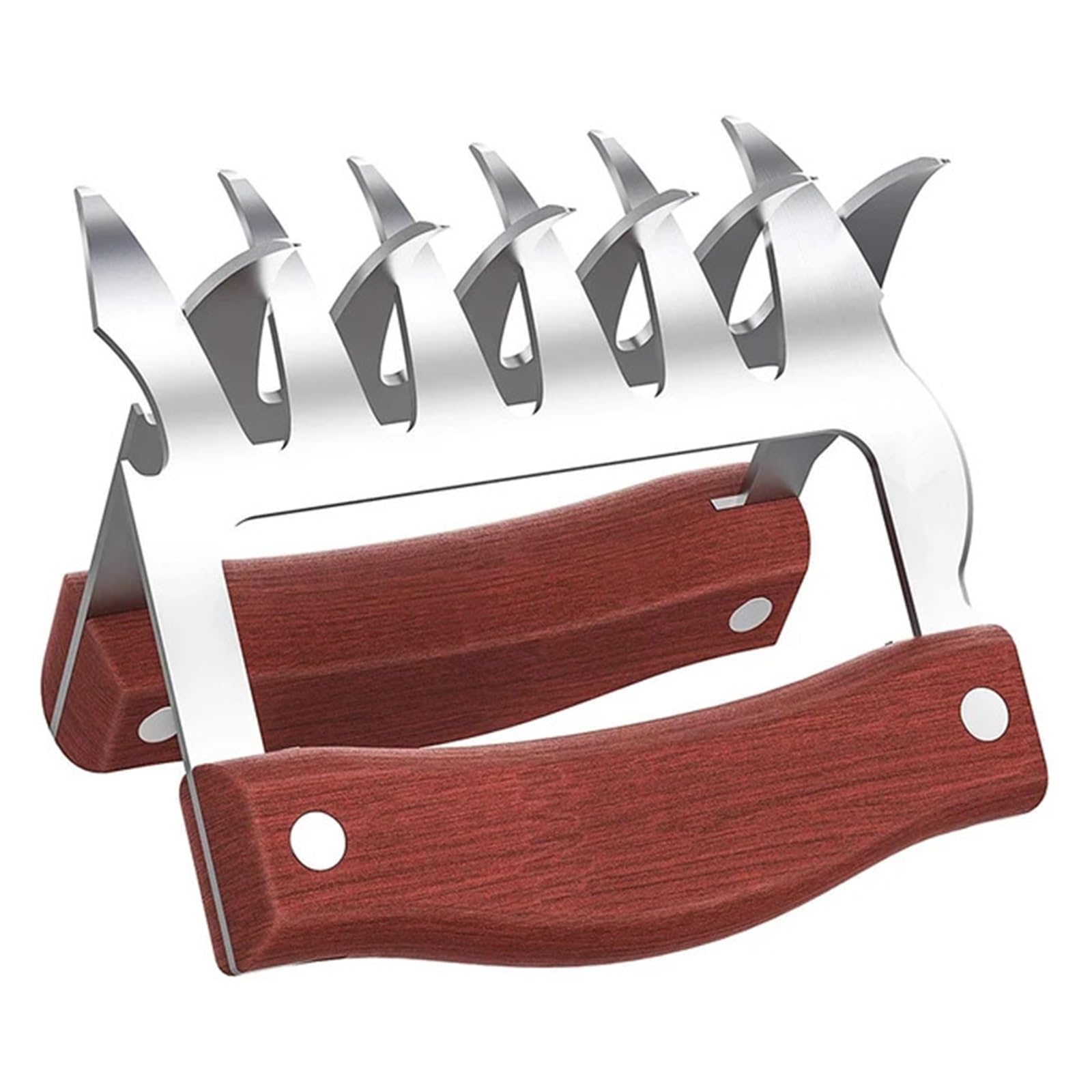 Pazury niedźwiedzia ze stali nierdzewnej do rozdrabniania mięsa BBQ z drewnianą rączką otwieracz do butelek pazury do indyka i kurczaka KC0423(2 Pcs)