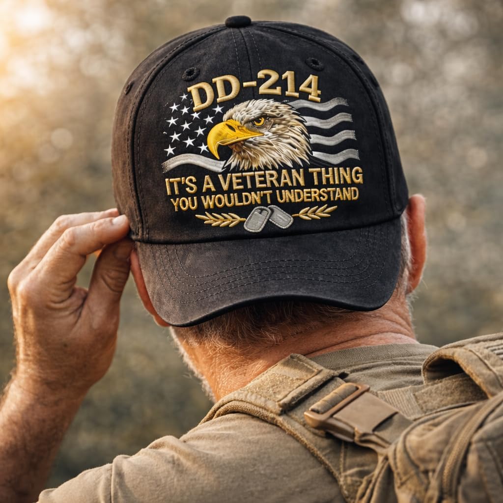 DD-214 Veteran Hat for Men DD-214 Embroidered Military Baseball Cap Veteran and Army Hats for Men Military Service Pride Gift - Image 8