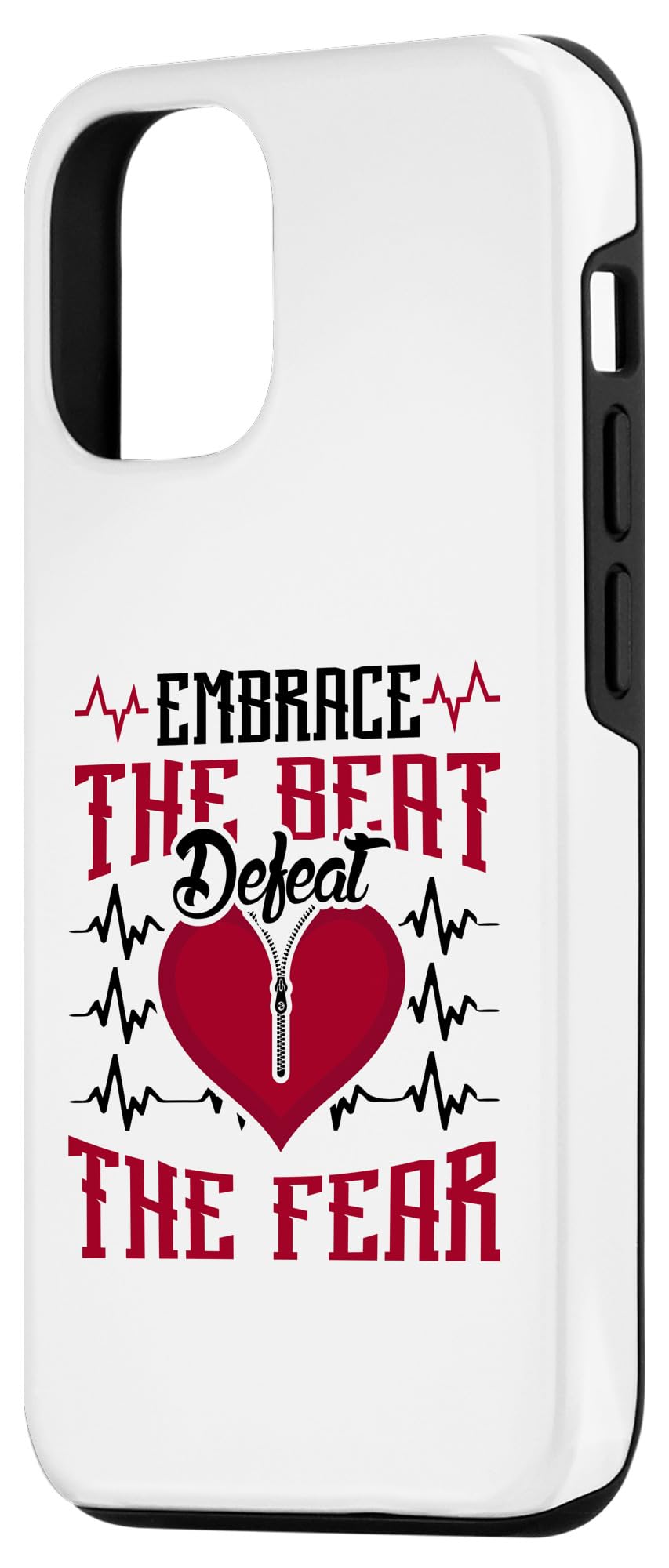 Embrace The Beat Defeat The Fear - Open Heart Surgery Case for iPhone 12/12 Pro - Image 2
