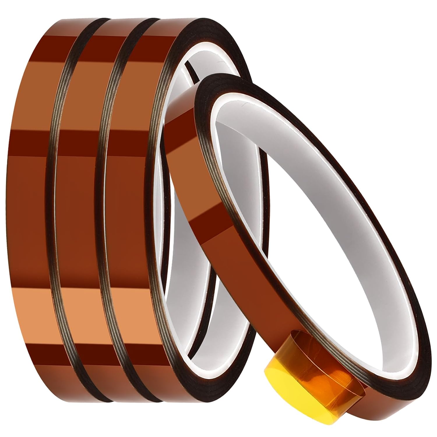 Heat Tape, 4 Rolls High Temperature Heat Resistant Tape, Adhesive Heat Tape for Sublimation, Heat Press, Electronics, Soldering, Circuit Board, 10mm x33m(108ft) - Amazon product rated Grade B