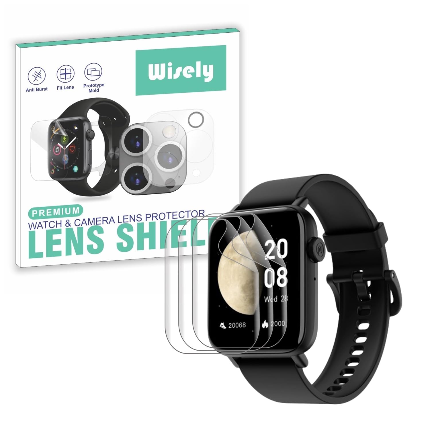 Wisely |3pcs| Screen Guard Protector For Noise Vivid Call 2 Smartwatch |1.85"| Bubble Free, Easy installation kit, Clear HD, Full Cover (B0CV7FTDJ6) Amazon Price History, Amazon Price Tracker