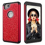 Google Pixel 2 Case,Digital Hutty Dual Layer Shockproof Heavy Duty Protective Cover for Google Pixel 2(Red)